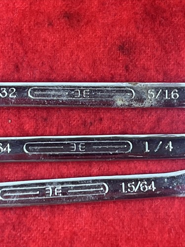 VINTAGE SET OF 3 MIDGET COMBINATION WRENCHES - USA (SEE SIZES BELOW) (t79)