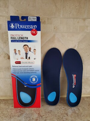 Powerstep Protech Full B Length Insoles Orthotics Pro Medical Grade Authorized