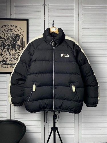 Puffer Jacket Down FILA Vintage Boxy Fit Oversized Y2k Style