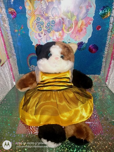 🦄The Bear Mill Co. {Calico} Kitty Cat w/Bumble Bee Dress & Wings 16