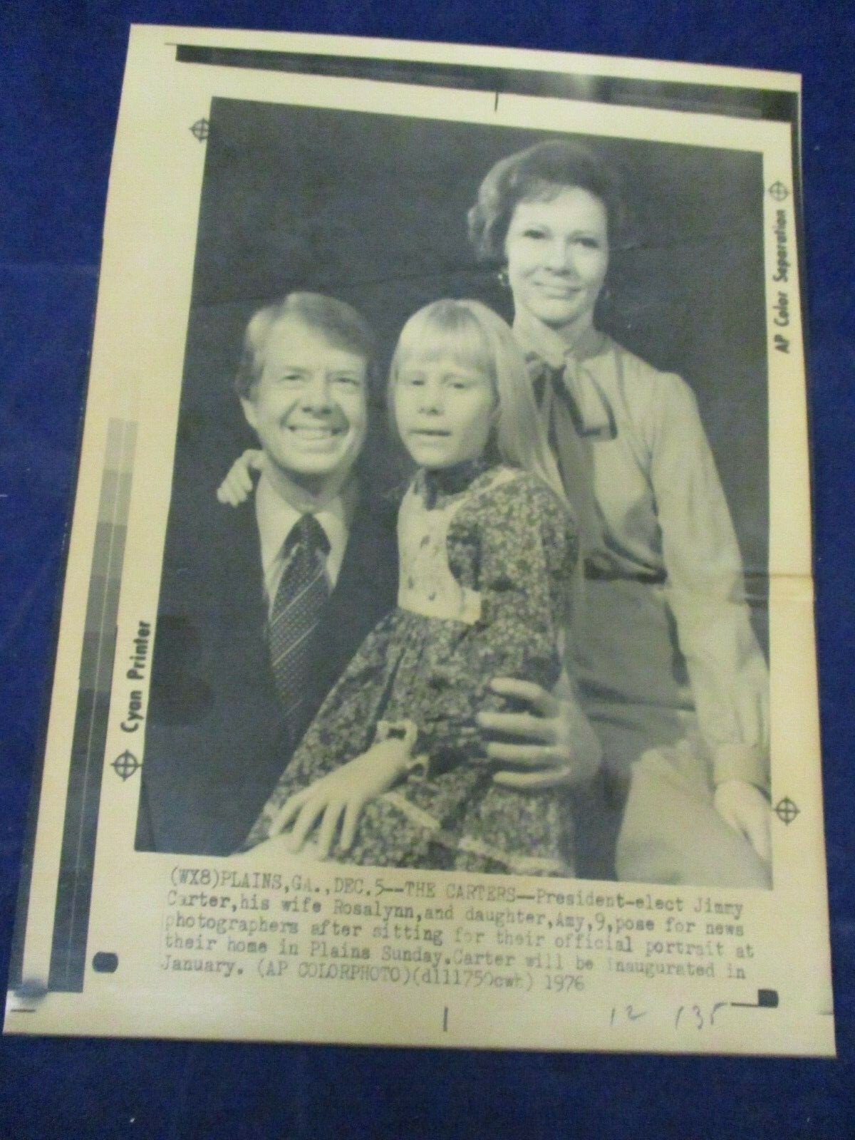 1976 President Jimmy Rosalynn Amy Carter Family 2 Vintage Wire Press Photoのebay公認海外通販 セカイモン