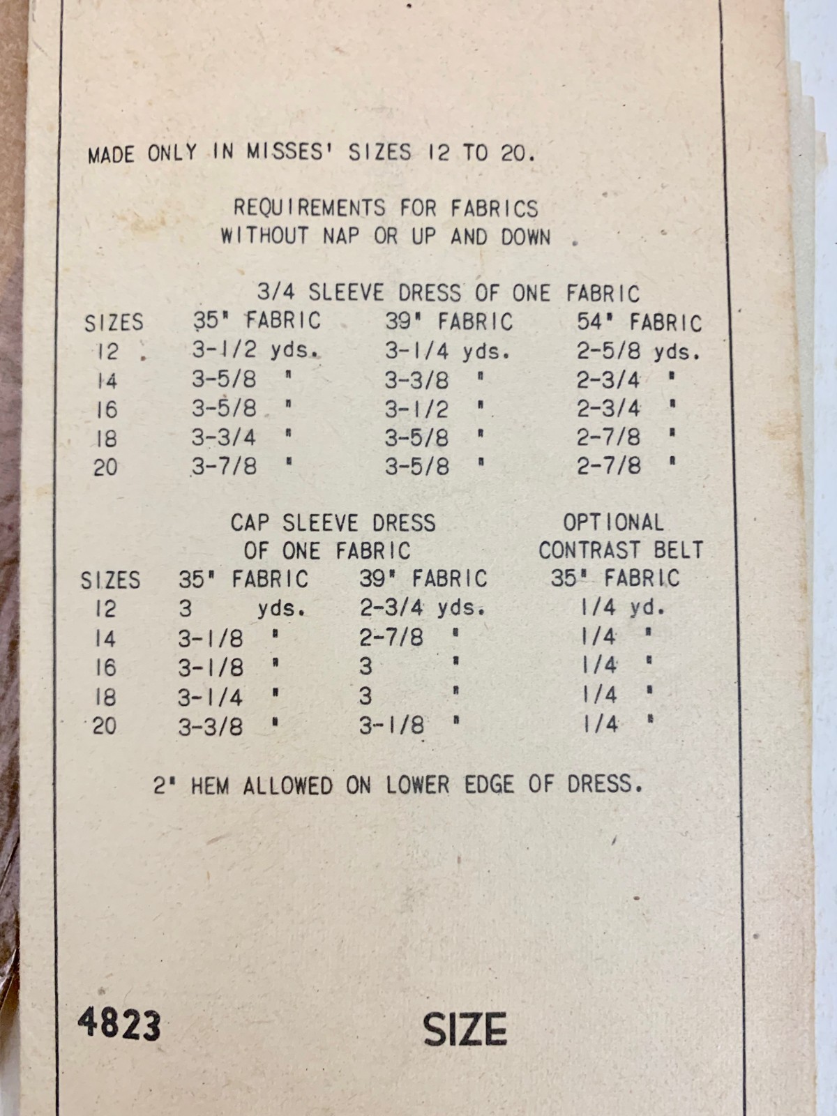 VTG Sewing Pattern Anne Adams #4823 Size 14 Dress Complete 1940s