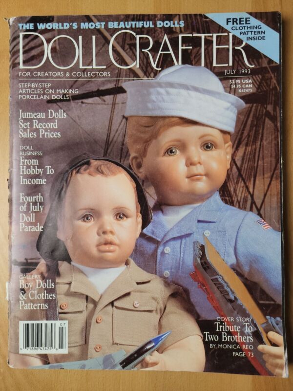 Doll Crafter Magazine July 1993 Boy Dolls Brothers Jumeau Porcelain Dollmaking