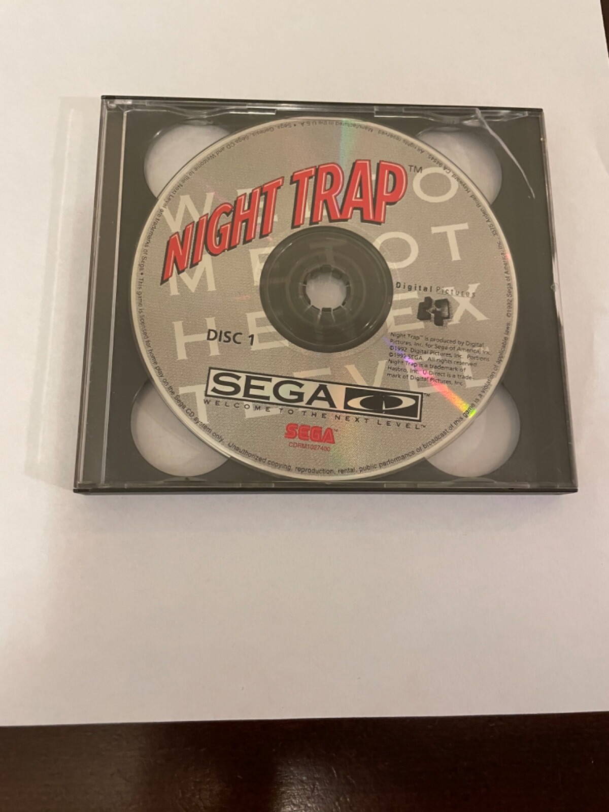 Night Trap Sega CD Disc Only 2 Discs
