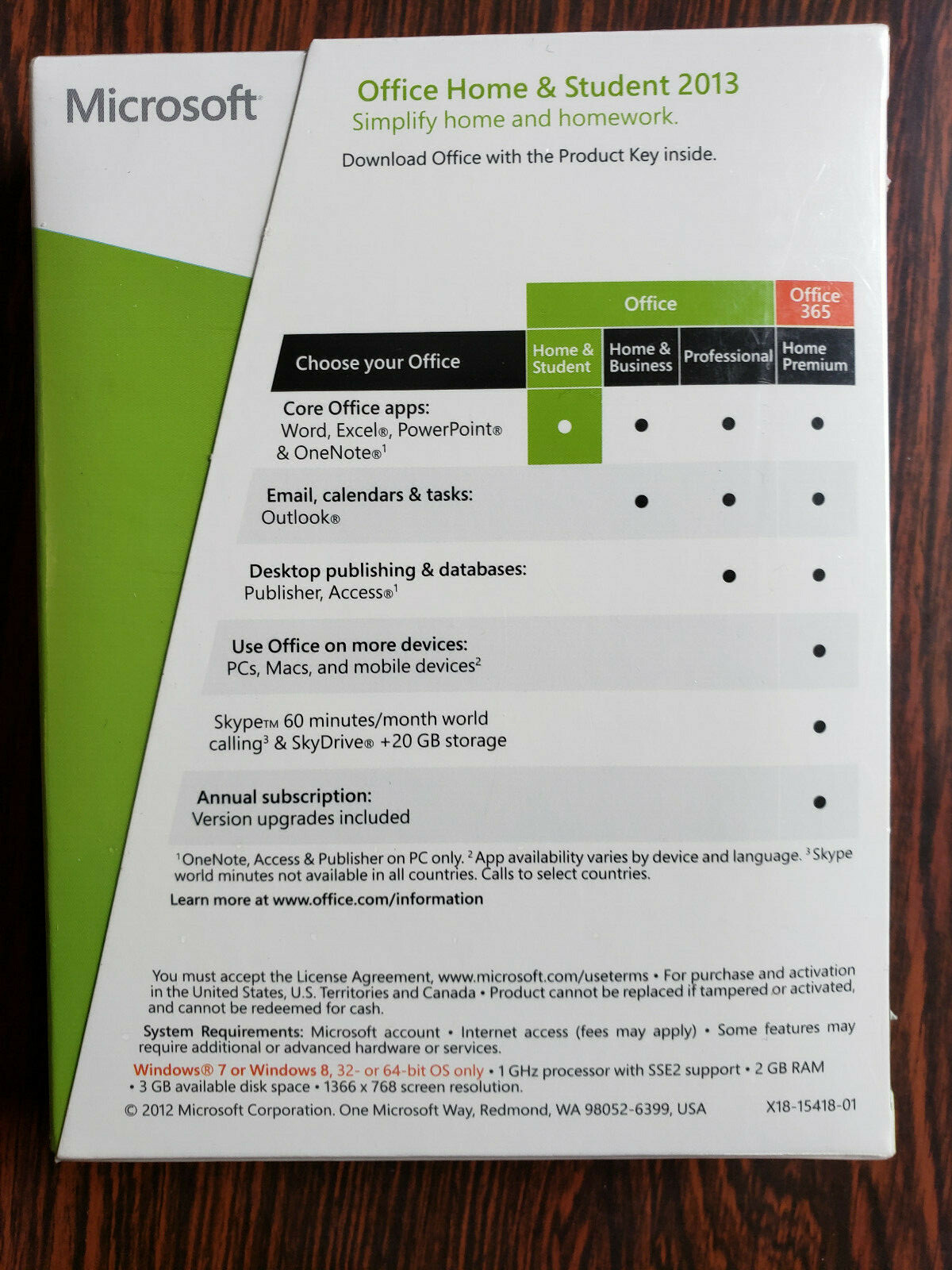 Brand New Microsoft Office Home and Student 2013 Word Excel PowerPoint OneNote