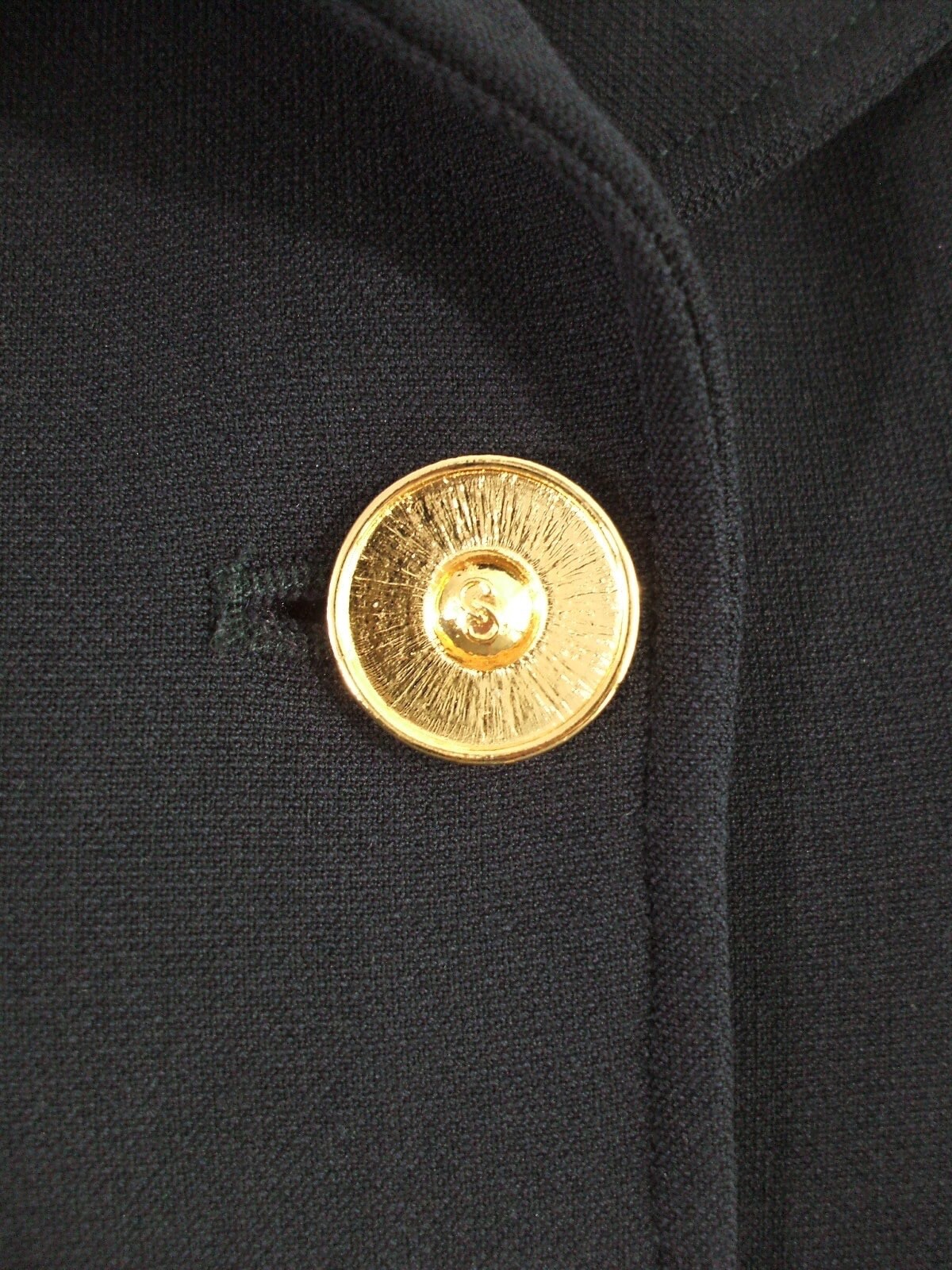 Pre-owned St John St. John Knits Navy Blue Stretch Crepe Jacket Blazer Skirt Suit Sz 10 $1790