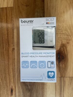 New Beurer BC57 Smart Wireless Blood Pressure Monitor Large Display Multi-User