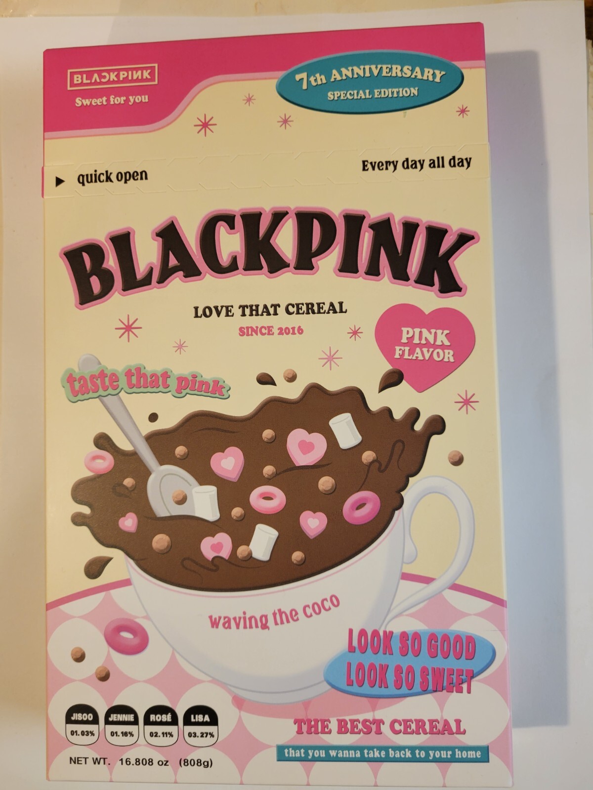 Blackpink 7th anniversary 2023 cereal box Collectable Deco Kit