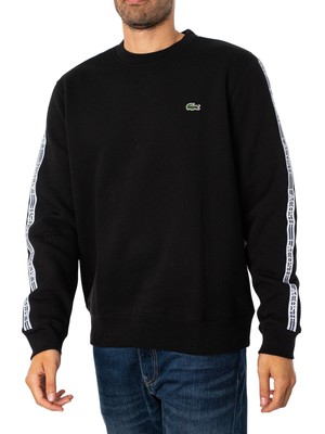 

Мужской свитшот в полоску с логотипом Lacoste Classic Fit, черный