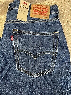 Levis Red Tab 550 Relaxed Fit Jeans 36 X 32 Medium Wash 100% Cotton Tapered Leg