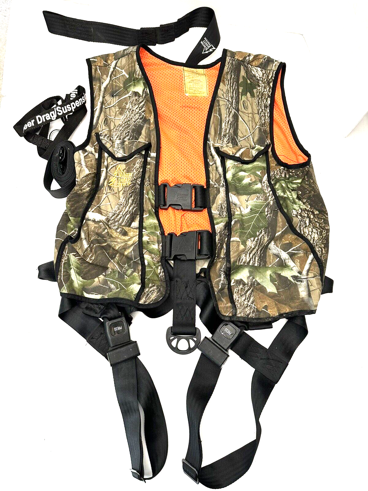 Real Tree Hunter Safety System Vest Tree Stand Harness Camo Real Tree Hunter Safety System Vest Tree Stand Harness Camo