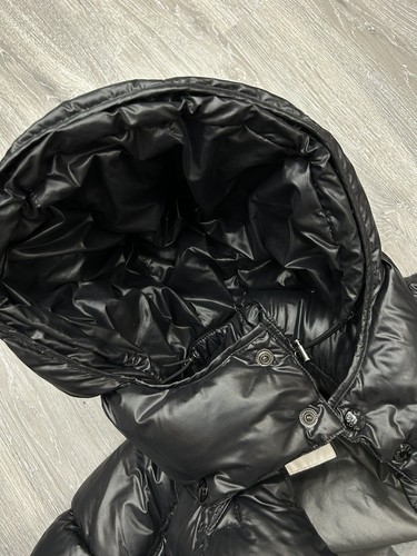 Moncler Maya Hooded Puffer Jacket Black Size 4