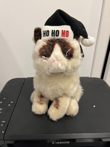 Grumpy Cat Christmas Plush Stuffed Kitty Toy Animal Ho Ho No Hat 11