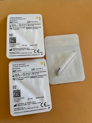 Lot of 3 Nobel Biocare Cover Screw Conical Connection RP 3.6x5mm REF36644
