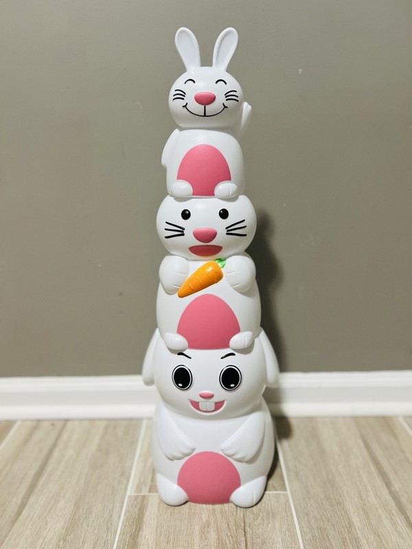 24” Easter Bunny Stacking Plastic Blow Mold Decoration VIRAL DOLLAR