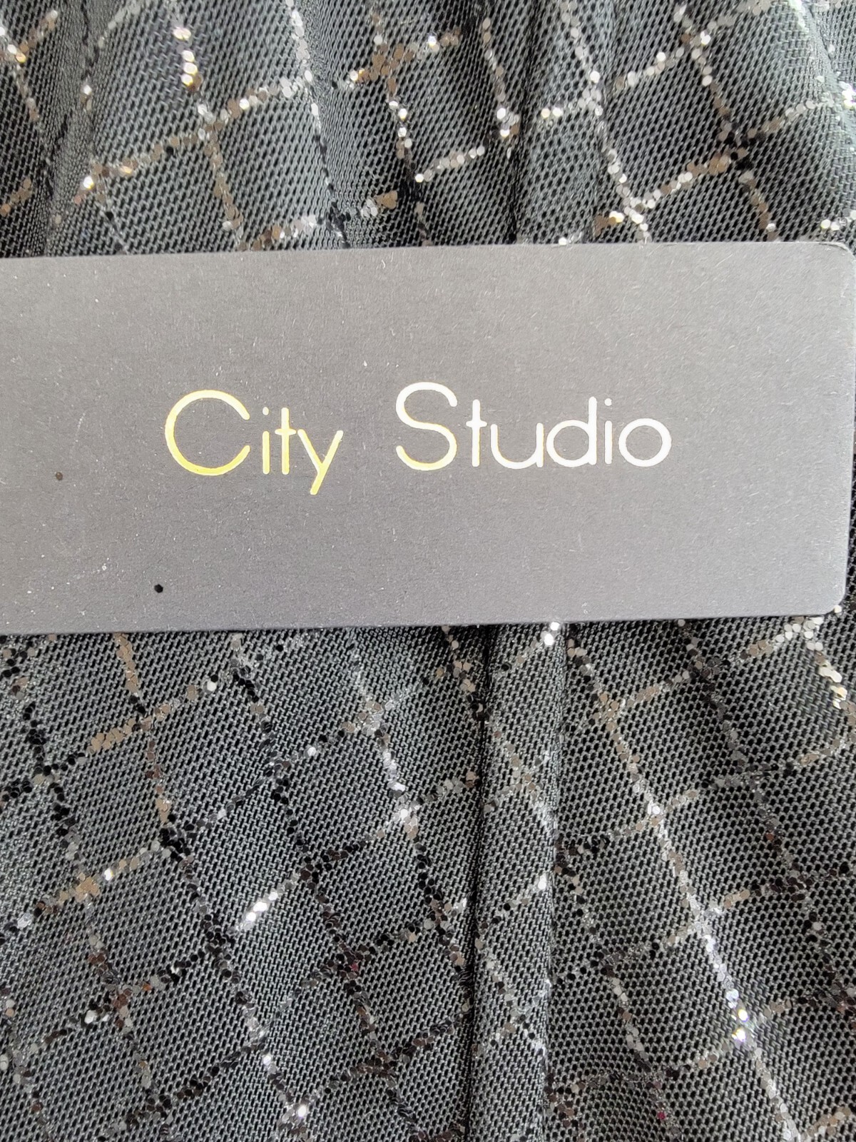 City Studio Tiered Mesh Off-The-Shoulder Fit & Flare Dress Juniors' 9/10 Black - Picture 15 of 16
