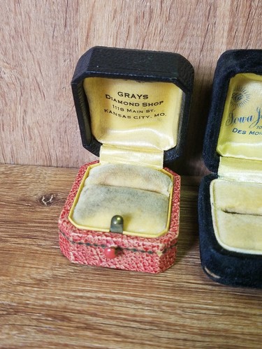 5 Antique/vintage Ring Boxes.  Jewelers.