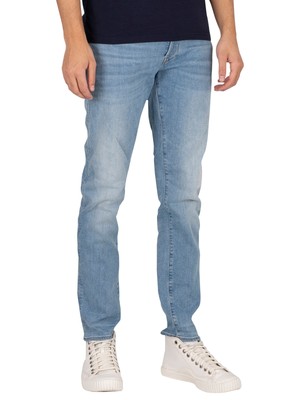 

Мужские джинсы G-Star RAW 3301 Slim, синие, Синий, 51001-8968-8436