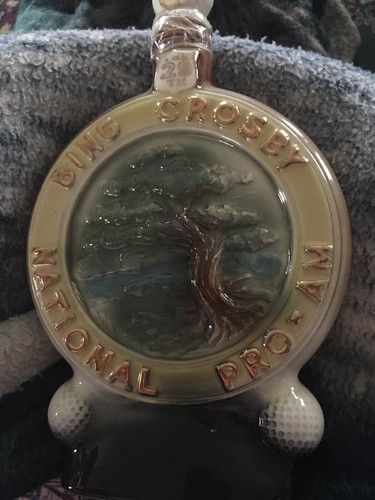BING CROSBY NATIONAL PRO-AM GOLF TOURNAMENT- JIM BEAM DECANTER - 1970