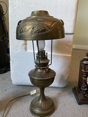 Antique early 1900/'s coffee grinder converted to a one of a kind desk lamp