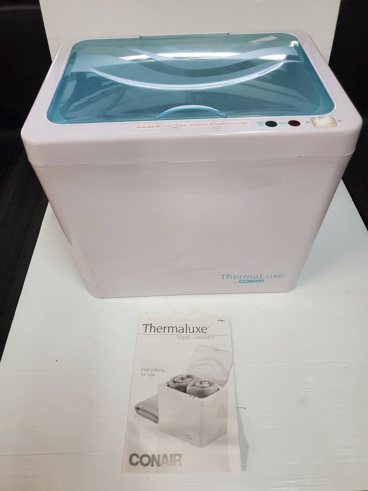 Conair ThermaLuxe Spa Massage Towel Blanket Clothes Warmer Model PTW1 Tested