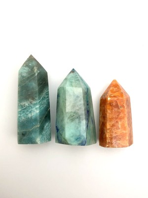 Crystal Lot D5 Amazonite Phoenix Sunstone Tower Point Obelisk USA Seller