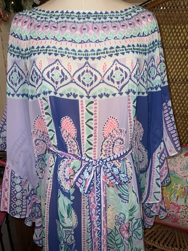 Pre-owned Lilly Pulitzer Monnae Midi Caftan Moroccan Mint ? Size Xxs/xs, S/m, L/xl In Multicolor