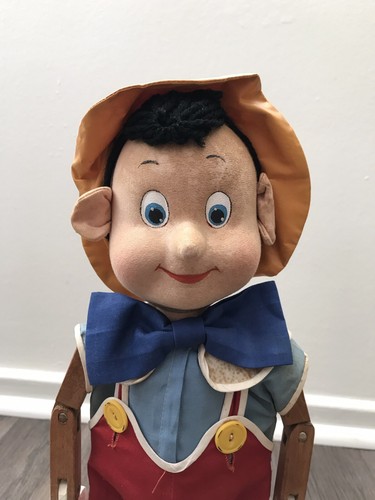 Vintage Pinocchio Doll Krueger Wooden Plush Disney ...