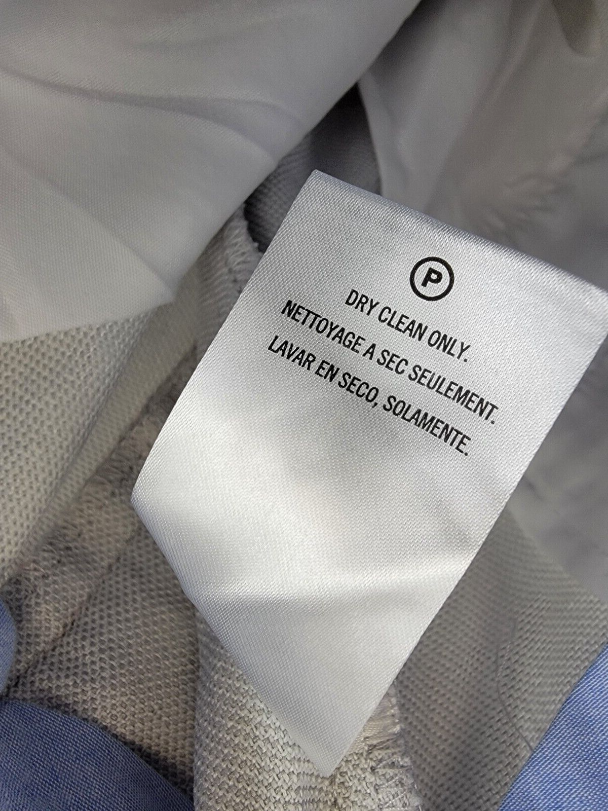 Nautica Pindot Dress Pants Big Boys 20 Light Gray Crease Front Zip Hook & Bar - Picture 12 of 17