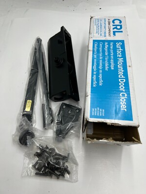 CRL Black ANSI Grade 1 Spring Size 4 Surface Mount Door Closer DC54BLK