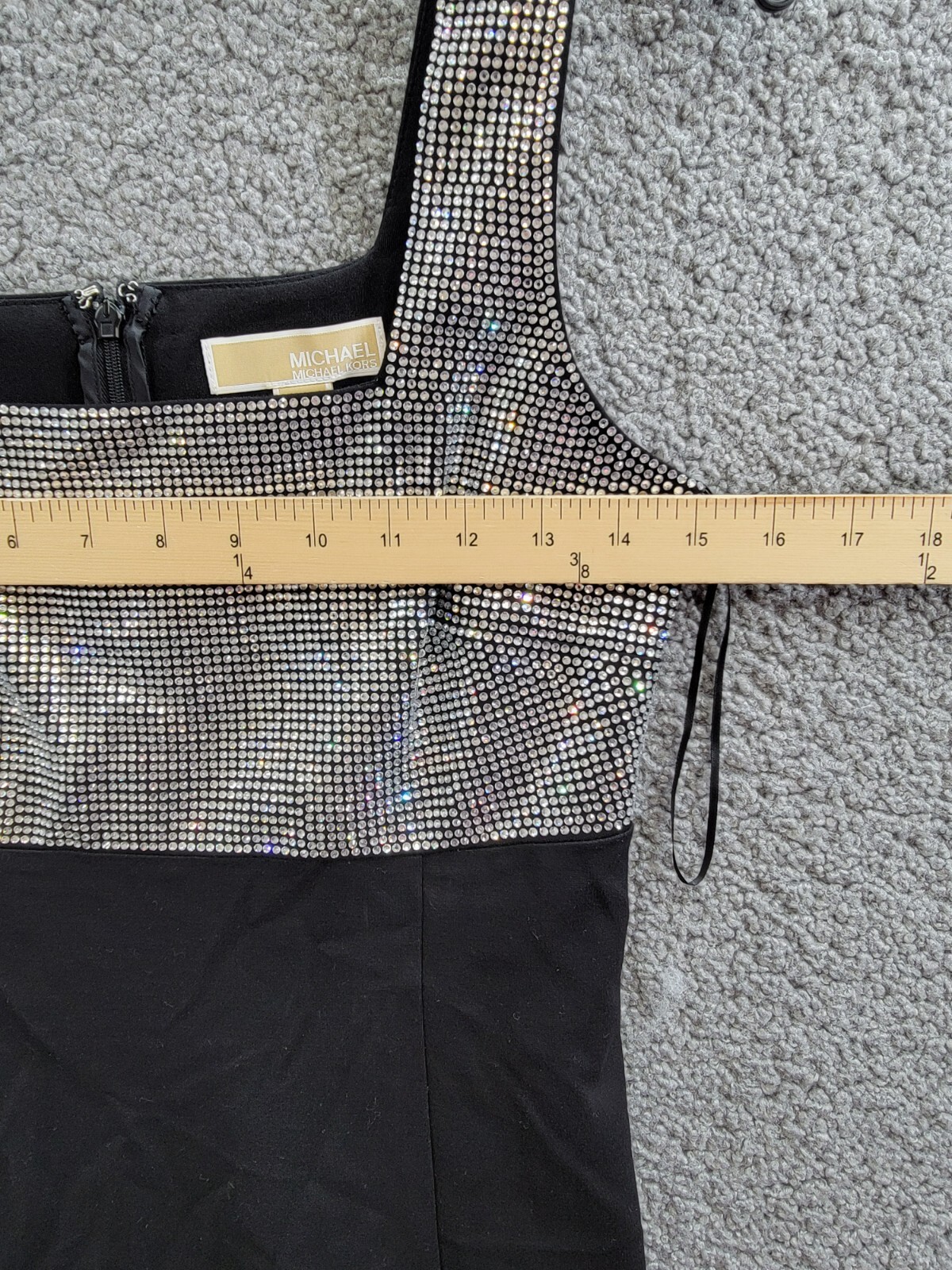 MICHAEL Michael Kors Square-Neck Embellished Sleeveless Mini Dress Women's XS - Picture 5 of 17