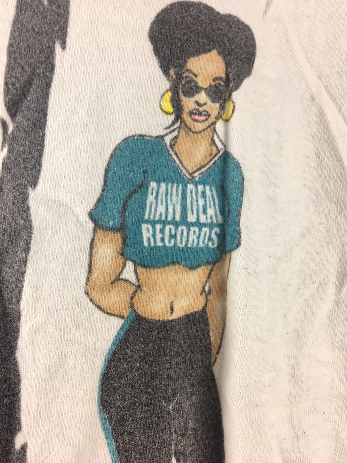 Vintage Raw Deal Records Shirt 90s Easy E Hip Hop Rap 2 PAC NWA Street Style
