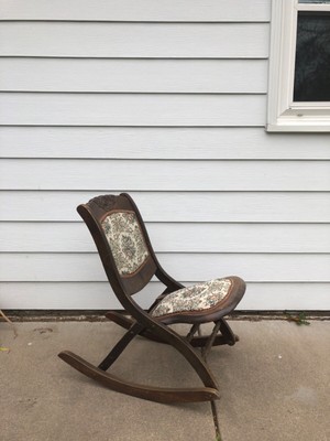 1900 1950 Folding Rocking Chair Vatican
