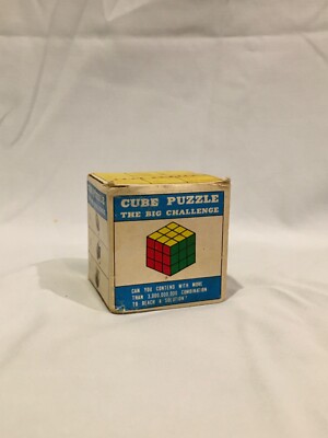 Vintage Cube Puzzle The Big Challenge W/ Box Pre-Rubik's Cube 1970's