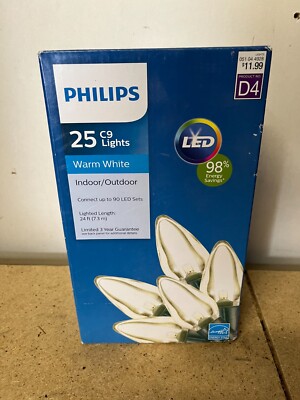 Phillips D4 25 C9 Lights 90 LED Sets Indoor/Outdoor New Open Box