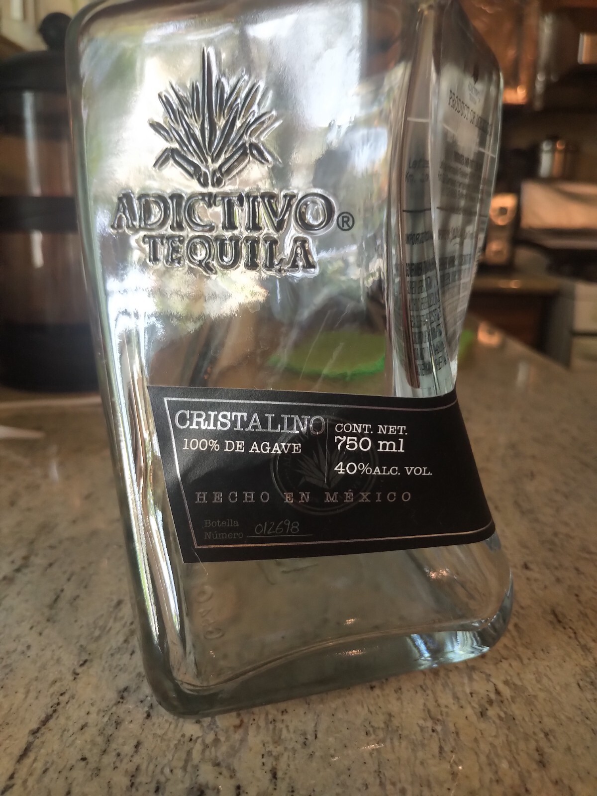 ADICTIVO TEQUILA REPOSADO 750ml EMPTY BOTTLE COLLECTOR'S ITEM