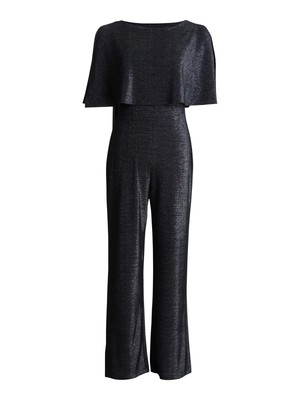 

CONNECTED APPAREL Женская темно-синяя накидка с вырезом лодочкой, вечерний прямой комбинезон, Navy