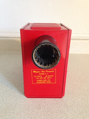 Vintage 1940's Magna Vue Tin Toy Electric Projector Model C-1, Good Working Cond