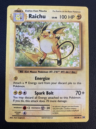 Pokemon Raichu - Holo - Evolutions 36108 - EN