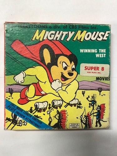 MIGHTY MOUSE, WINNING THE WEST, vintage SUPER 8 KEN HOME FILM