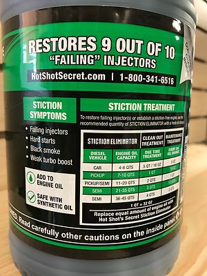 Hot Shot's Secret Stiction Eliminator Clean & Restore Oil Additive, 64oz Bottle