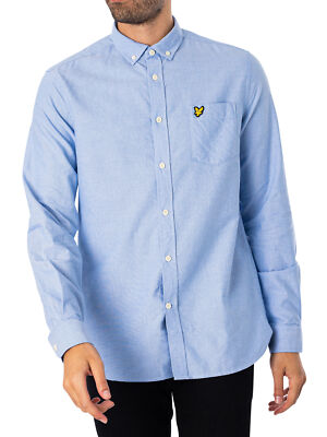 

Мужская легкая оксфордская рубашка обычного кроя Lyle - Scott, синяя, Синий, LW1302VOG-X41