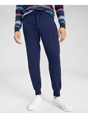 

CLUBROOM Мужские роскошные темно-синие джоггеры на шнурке, вересковые джоггеры, Navy, 100132337MN