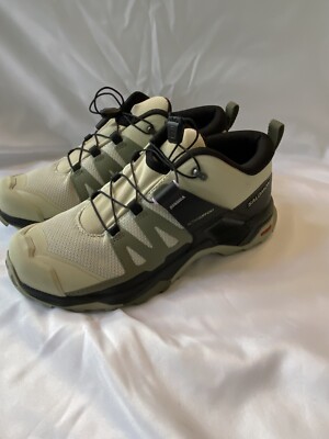 Salomon Womens X Ultra 4 GTX Blk/Stormy Opal/Blu Waterproof Hiking Shoes Size 7