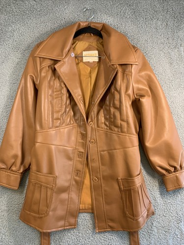 新作グッ Mod-Maid 70s Vintage Judy Coat Leather Vegan Faux Grapes ジャケット・アウター