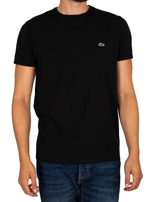

Мужская футболка Lacoste с логотипом Pima, черная, Черный, TH6709-00-031