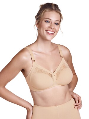 Non-Wired Soft Cup Bra Manja by Lisca 000930 34-44 B-E White or Skin