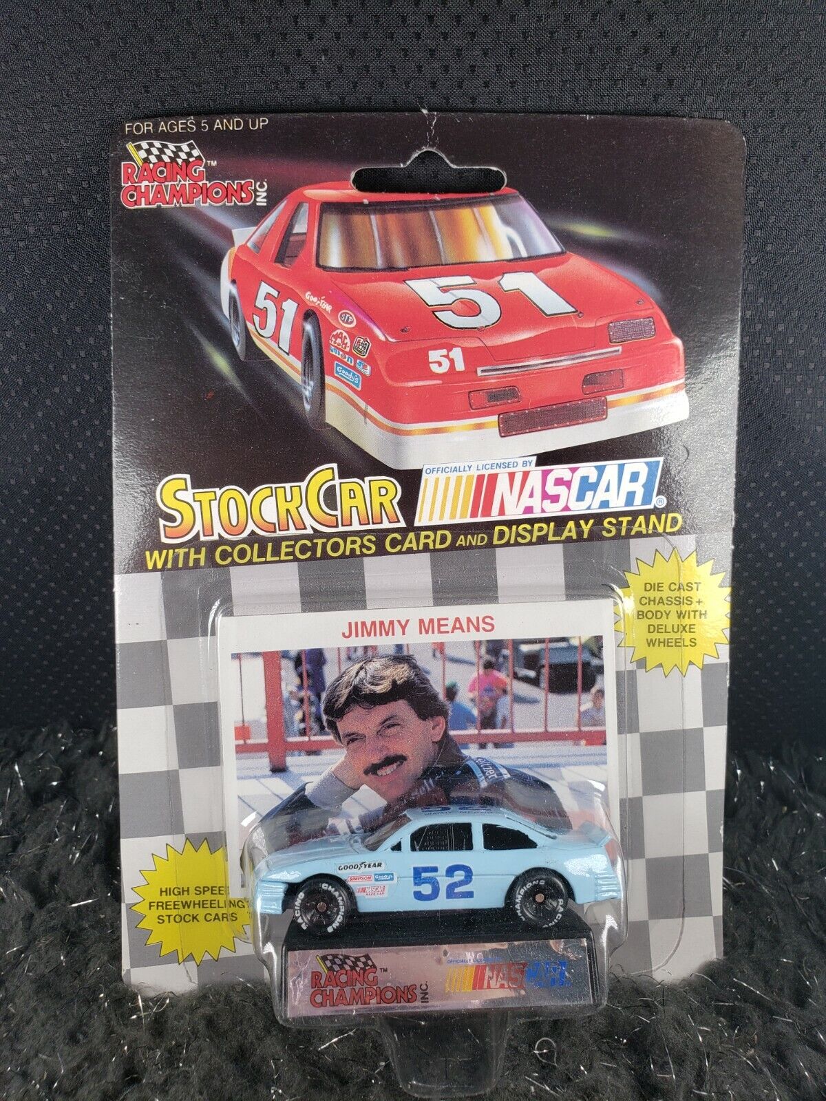 1991 Racing Champions Stock Car NASCAR Jimmy Means #52 w