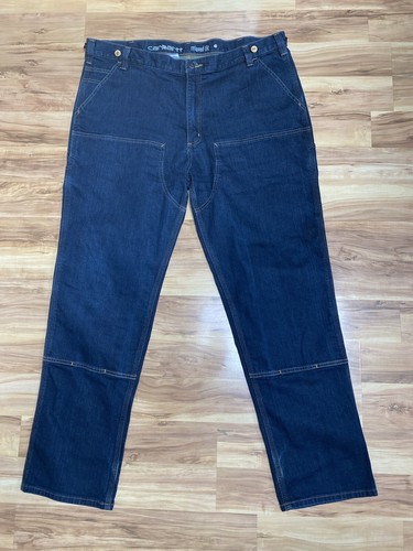 Carhartt blue denim jeans 103329-491 42x32 | eBay