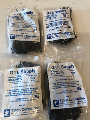 Tyton T18R-0 Cable Zip Ties Qty 400 (1/16'' - 3/4'') #F27